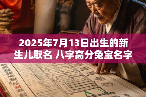 2025年7月13日出生的新生儿取名 八字高分兔宝名字