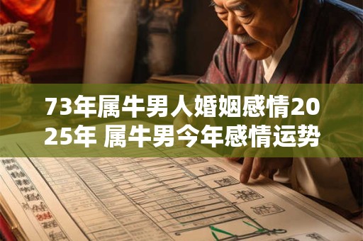 73年属牛男人婚姻感情2025年 属牛男今年感情运势怎么样