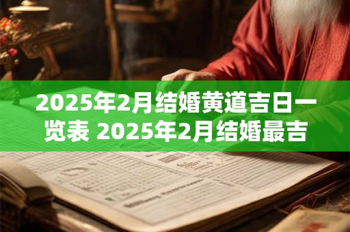 2025年2月结婚黄道吉日一览表 2025年2月结婚最吉利的日子