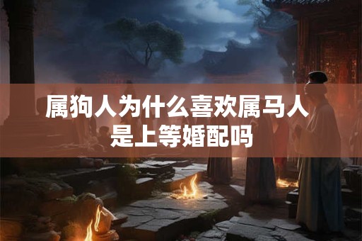 属狗人为什么喜欢属马人 是上等婚配吗