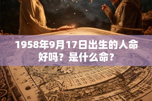 1958年9月17日出生的人命好吗？是什么命？