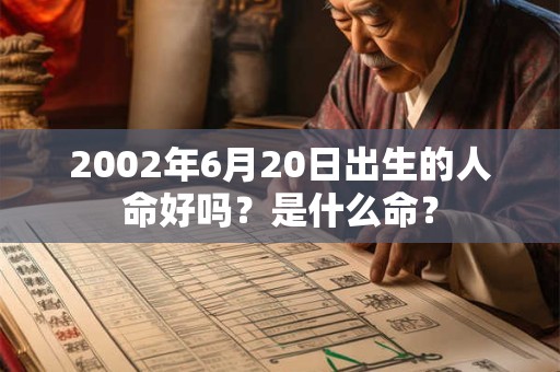 2002年6月20日出生的人命好吗？是什么命？