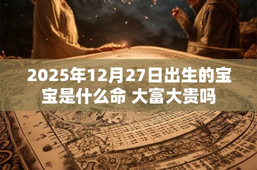 2025年12月27日出生的宝宝是什么命 大富大贵吗