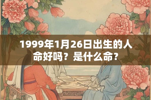 1999年1月26日出生的人命好吗？是什么命？