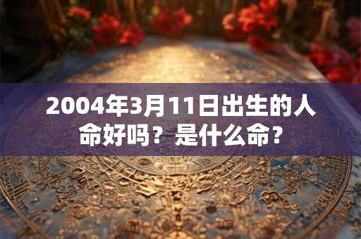 2004年3月11日出生的人命好吗？是什么命？