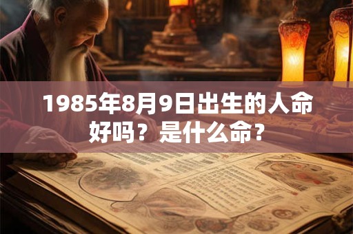 1985年8月9日出生的人命好吗？是什么命？