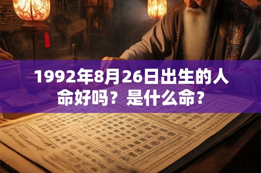 1992年8月26日出生的人命好吗？是什么命？