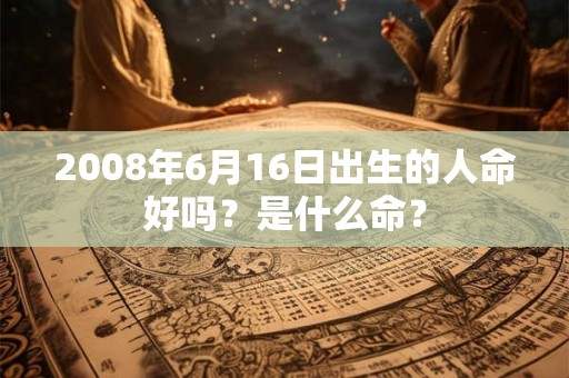 2008年6月16日出生的人命好吗？是什么命？