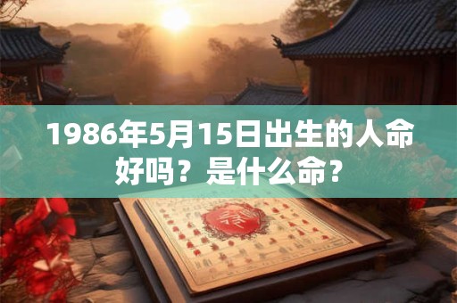 1986年5月15日出生的人命好吗？是什么命？
