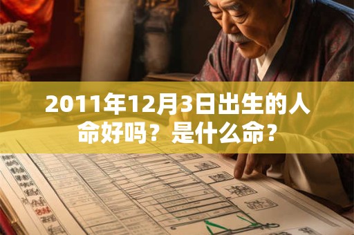 2011年12月3日出生的人命好吗？是什么命？