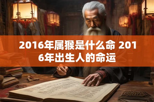 2016年属猴是什么命 2016年出生人的命运