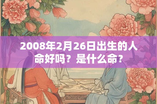 2008年2月26日出生的人命好吗？是什么命？