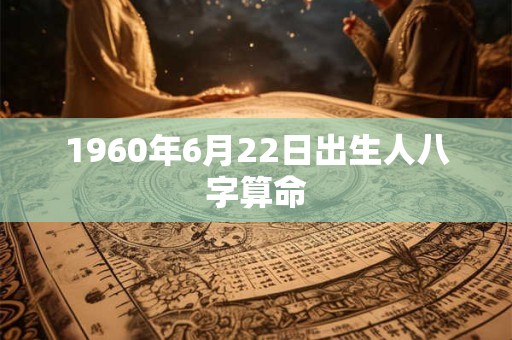 1960年6月22日出生人八字算命