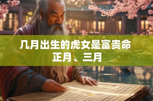 几月出生的虎女是富贵命 正月、三月