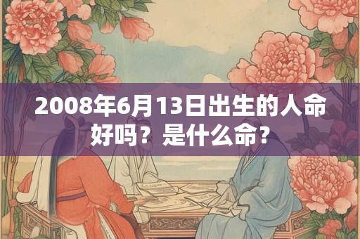 2008年6月13日出生的人命好吗？是什么命？