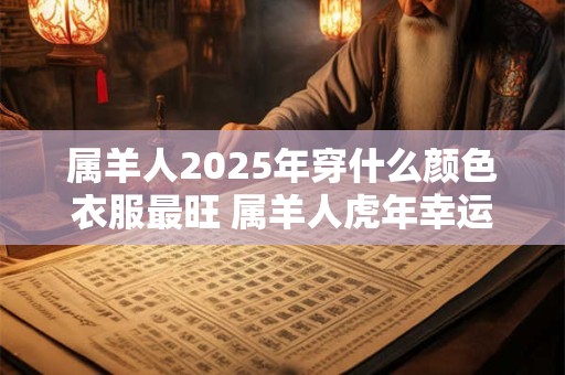 属羊人2025年穿什么颜色衣服最旺 属羊人虎年幸运色是什么