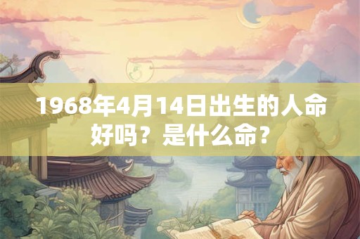1968年4月14日出生的人命好吗？是什么命？