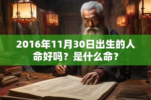 2016年11月30日出生的人命好吗？是什么命？