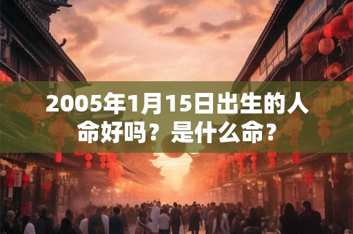 2005年1月15日出生的人命好吗？是什么命？