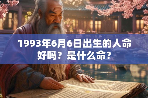 1993年6月6日出生的人命好吗？是什么命？