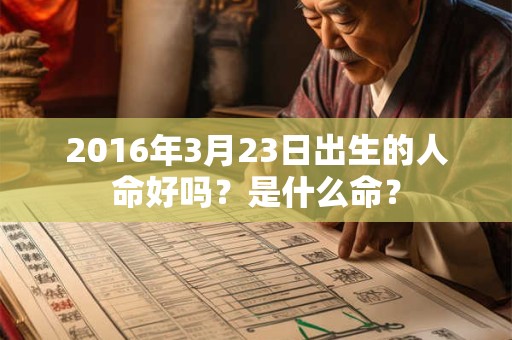 2016年3月23日出生的人命好吗？是什么命？