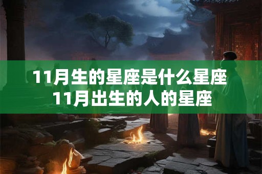 11月生的星座是什么星座 11月出生的人的星座