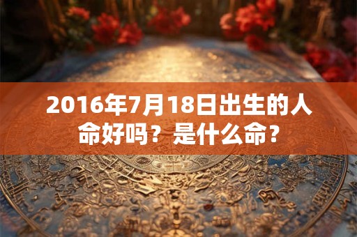 2016年7月18日出生的人命好吗？是什么命？