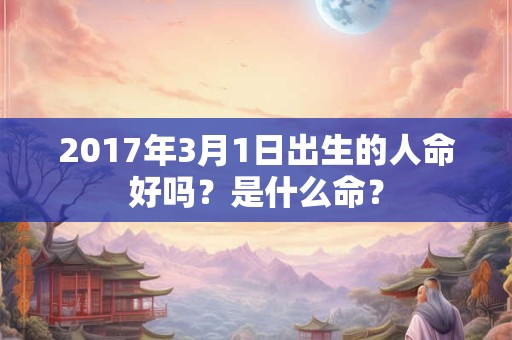 2017年3月1日出生的人命好吗？是什么命？