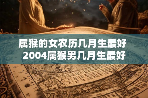 属猴的女农历几月生最好 2004属猴男几月生最好