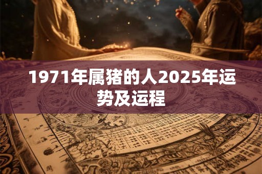 1971年属猪的人2025年运势及运程