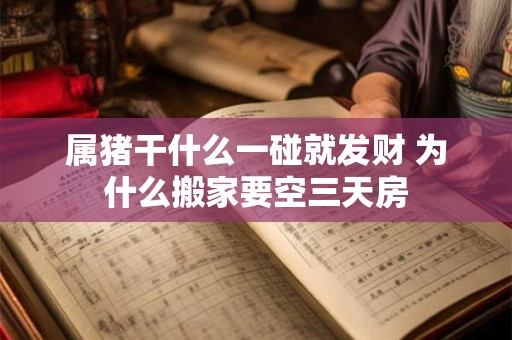 属猪干什么一碰就发财 为什么搬家要空三天房