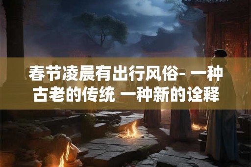 春节凌晨有出行风俗- 一种古老的传统 一种新的诠释 春节凌晨有出行风俗- 一种古老的传统 一种新的诠释