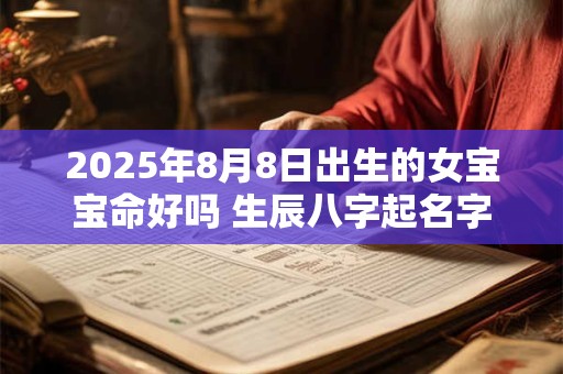 2025年8月8日出生的女宝宝命好吗 生辰八字起名字