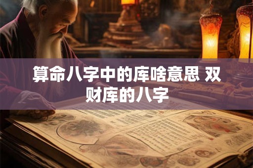 算命八字中的库啥意思 双财库的八字