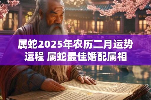 属蛇2025年农历二月运势运程 属蛇最佳婚配属相