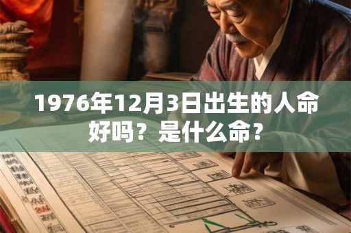 1976年12月3日出生的人命好吗？是什么命？