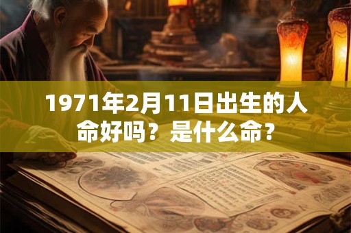 1971年2月11日出生的人命好吗？是什么命？