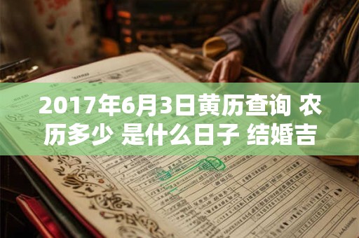 2017年6月3日黄历查询 农历多少 是什么日子 结婚吉时