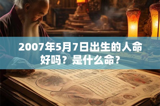 2007年5月7日出生的人命好吗？是什么命？