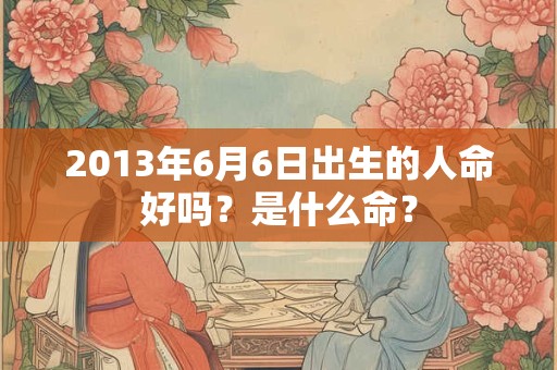 2013年6月6日出生的人命好吗？是什么命？