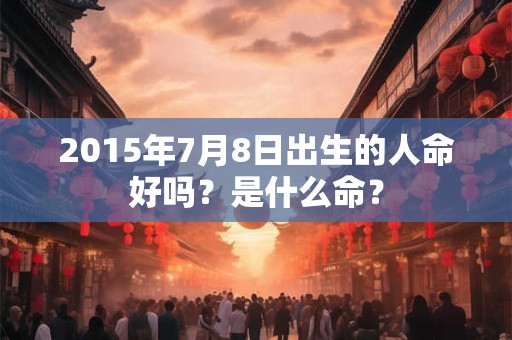 2015年7月8日出生的人命好吗？是什么命？