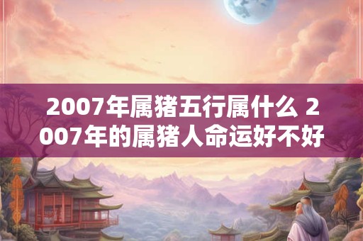 2007年属猪五行属什么 2007年的属猪人命运好不好