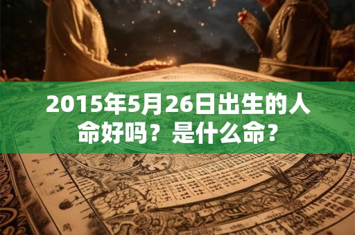 2015年5月26日出生的人命好吗？是什么命？