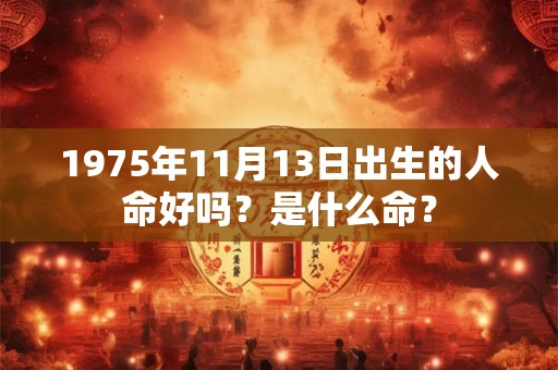 1975年11月13日出生的人命好吗？是什么命？