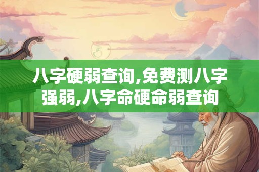 八字硬弱查询,免费测八字强弱,八字命硬命弱查询