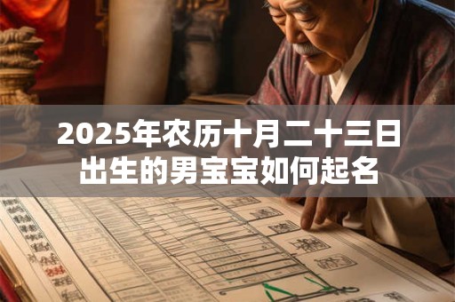 2025年农历十月二十三日出生的男宝宝如何起名