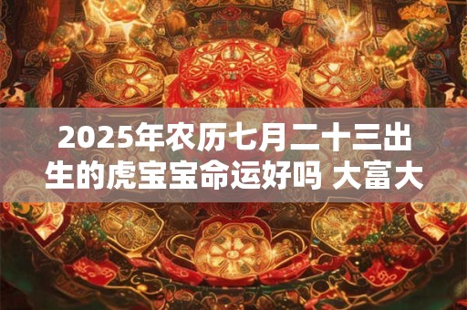2025年农历七月二十三出生的虎宝宝命运好吗 大富大贵吗