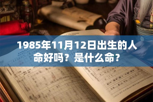 1985年11月12日出生的人命好吗？是什么命？