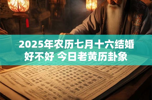 2025年农历七月十六结婚好不好 今日老黄历卦象