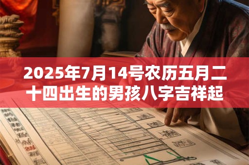 2025年7月14号农历五月二十四出生的男孩八字吉祥起名